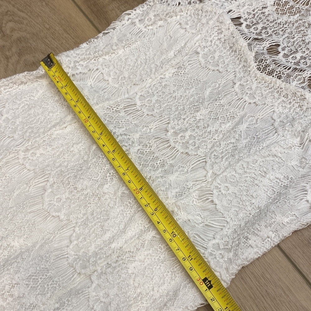 Free People | Day Dreamer | White Lace Mini Dress Bridal Shower Bachelorette - Picture 15 of 16